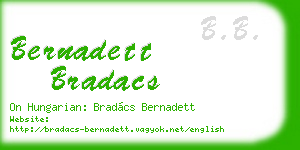 bernadett bradacs business card