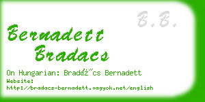 bernadett bradacs business card